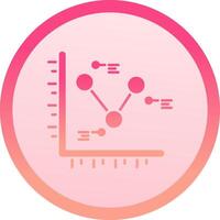 Chart solid circle gradeint Icon vector