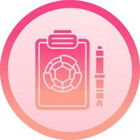 Report solid circle gradeint Icon vector
