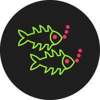 Codfish Glyph Circle Icon vector