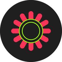 Sea Urchin Glyph Circle Icon vector