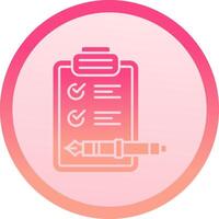Check list solid circle gradeint Icon vector