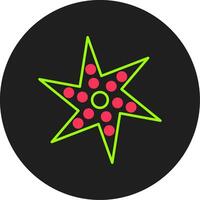 Starfish Glyph Circle Icon vector