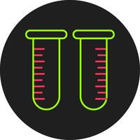 Test Tube Glyph Circle Icon vector