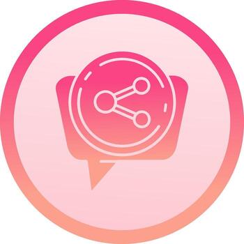 Share solid circle gradeint Icon vector