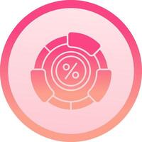 Ratio solid circle gradeint Icon vector