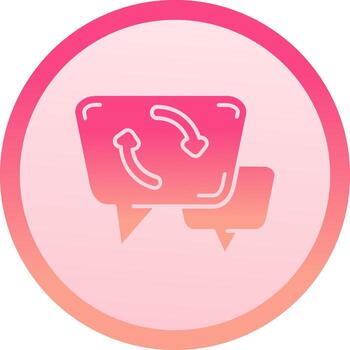 Syncing solid circle gradeint Icon vector