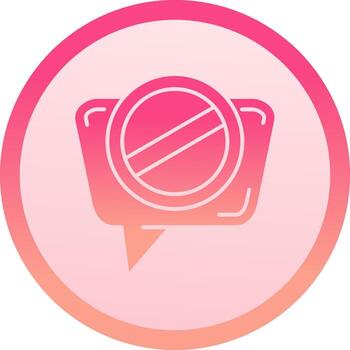 Blocked solid circle gradeint Icon vector