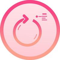 Circular Arrow solid circle gradeint Icon vector