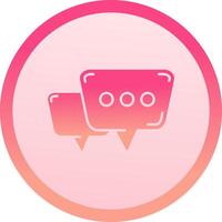 Chat bubbles solid circle gradeint Icon vector