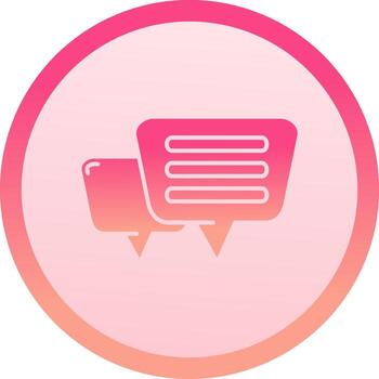 mensaje sólido circulo grado icono vector