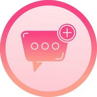 New message solid circle gradeint Icon vector