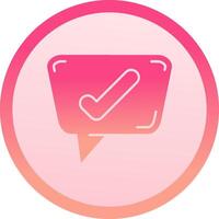 Check sign solid circle gradeint Icon vector