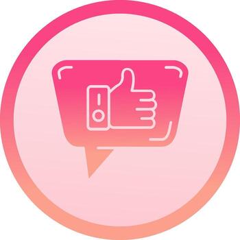 me gusta sólido circulo grado icono vector
