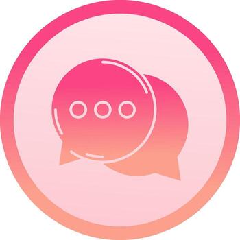 Speech bubbles solid circle gradeint Icon vector