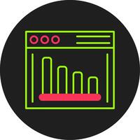 Statistics Glyph Circle Icon vector