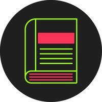 Book Glyph Circle Icon vector