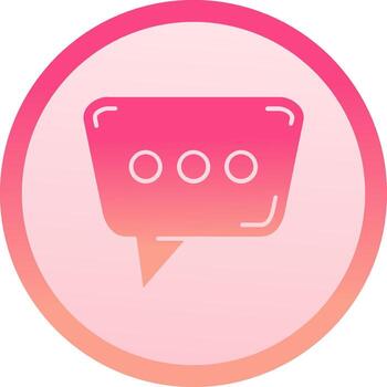 mensaje sólido circulo grado icono vector