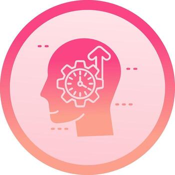 Productivity solid circle gradeint Icon vector
