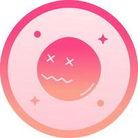 Dead solid circle gradeint Icon vector