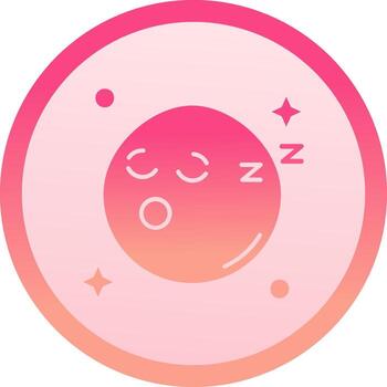 Sleep solid circle gradeint Icon vector