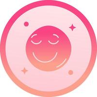 Relieved solid circle gradeint Icon vector