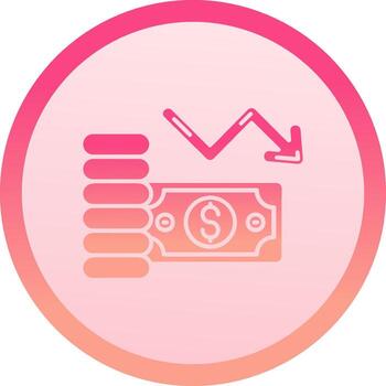 Salery solid circle gradeint Icon vector