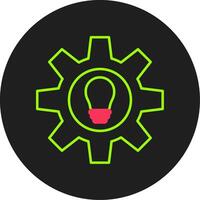 Idea Glyph Circle Icon vector