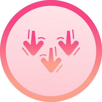 Decrease solid circle gradeint Icon vector