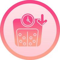Weight solid circle gradeint Icon vector
