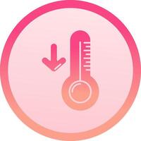 Low temperature solid circle gradeint Icon vector