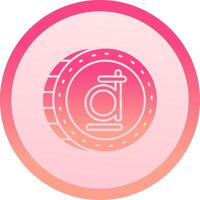 Dong solid circle gradeint Icon vector