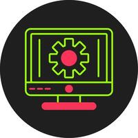 Tool Glyph Circle Icon vector