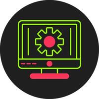 Tool Glyph Circle Icon vector