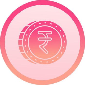 Ruppee solid circle gradeint Icon vector