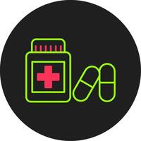 Health Glyph Circle Icon vector