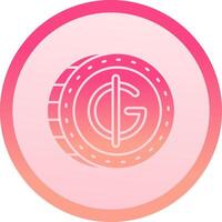 Guarani solid circle gradeint Icon vector