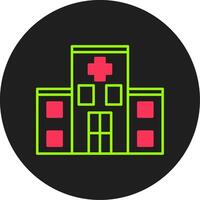 Hospital Glyph Circle Icon vector