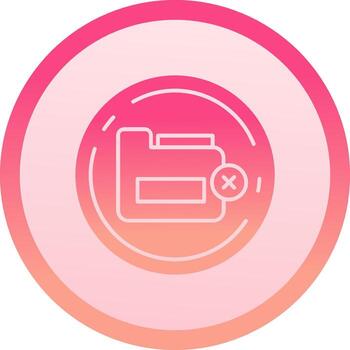 Delete solid circle gradeint Icon vector