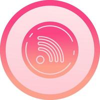 Rss solid circle gradeint Icon vector