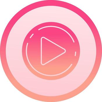 Play solid circle gradeint Icon vector