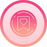 Favourite solid circle gradeint Icon vector