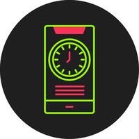 Time Glyph Circle Icon vector