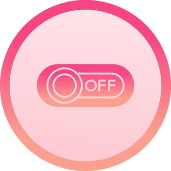 Off solid circle gradeint Icon vector