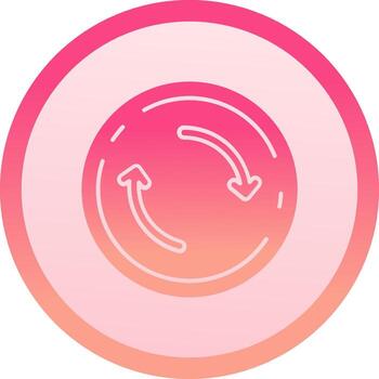 actualizar sólido circulo grado icono vector