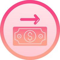 Payment solid circle gradeint Icon vector