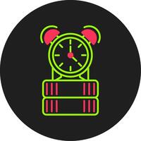 alarma glifo circulo icono vector