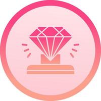 Diamond solid circle gradeint Icon vector