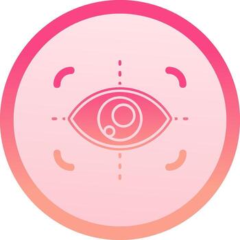 Focus solid circle gradeint Icon vector