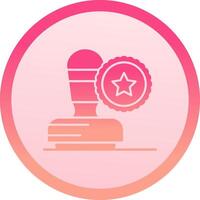 Stamp solid circle gradeint Icon vector