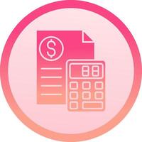 Calculator solid circle gradeint Icon vector